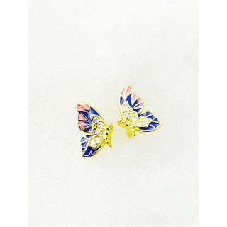 Schmetterling 925 Silberne vergoldet Ohrringe Damen Kinder