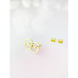 Infinity 925 Silberne vergoldet Ohrringe Damen Kinder