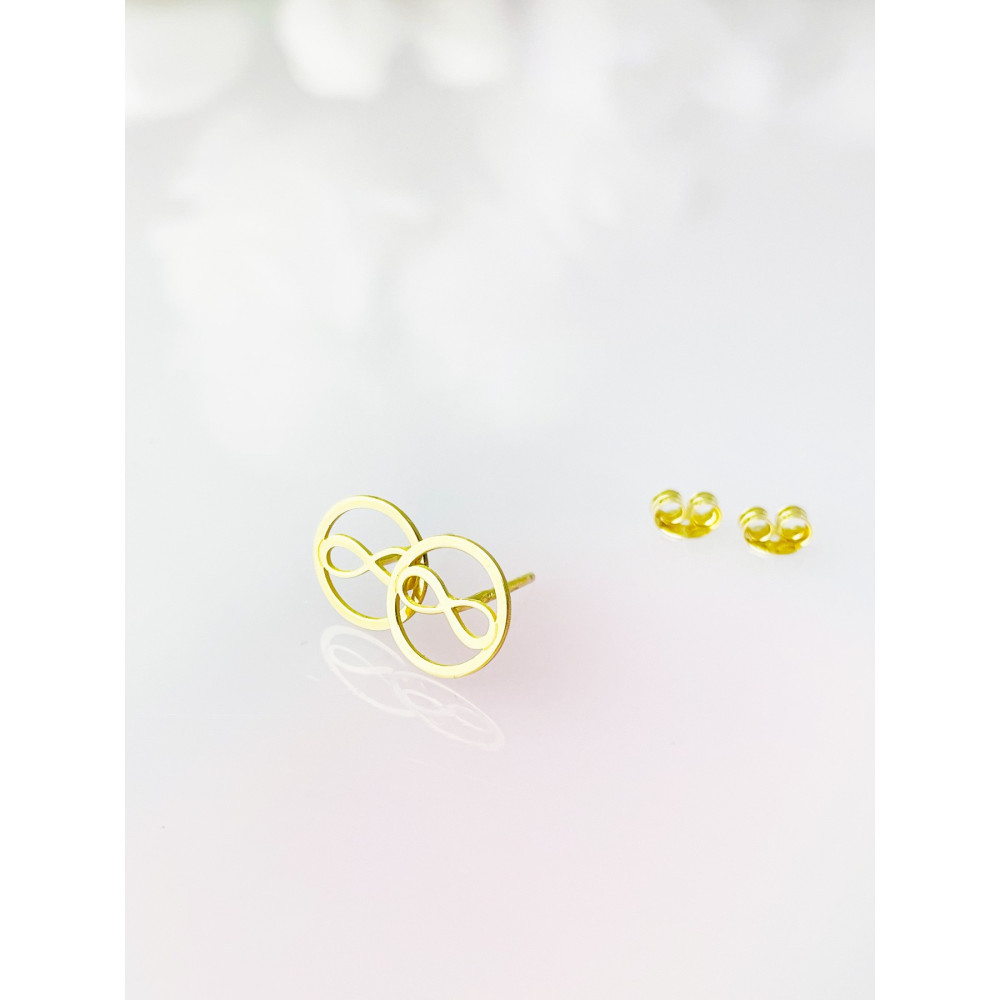 Infinity 925 Silberne vergoldet Ohrringe Damen Kinder