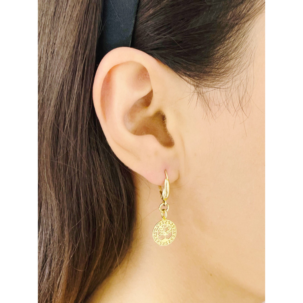 copy of Złote kolczyki przecinki z cyrkoniami