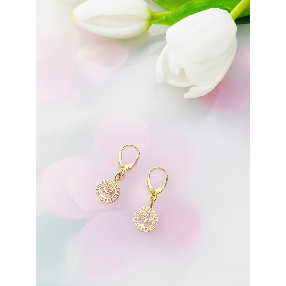 copy of Złote kolczyki przecinki z cyrkoniami