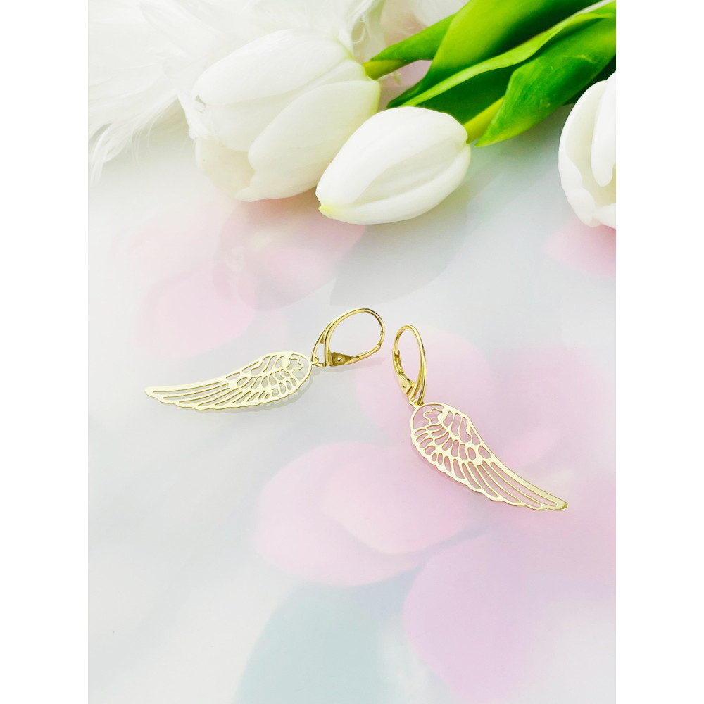 copy of Złote kolczyki przecinki z cyrkoniami