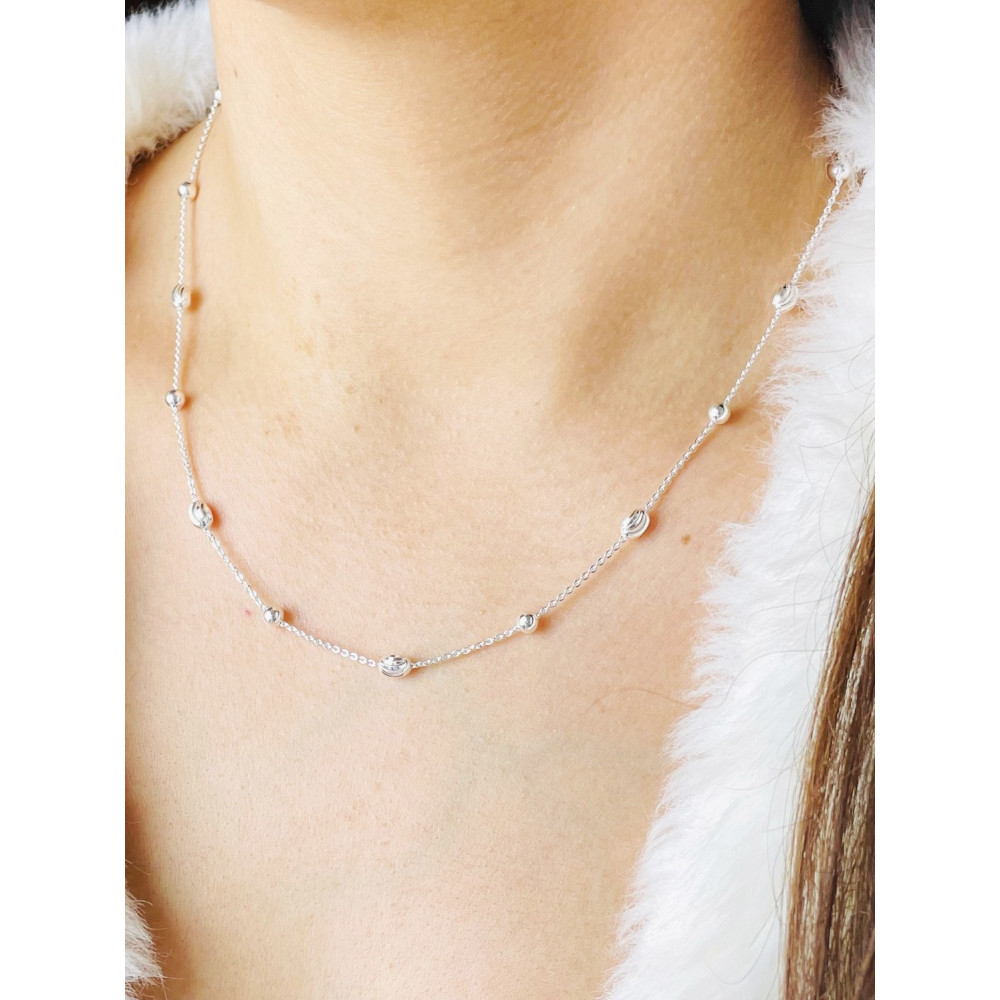 Ball 925 Silber Halskette Halsband Damen Kinder