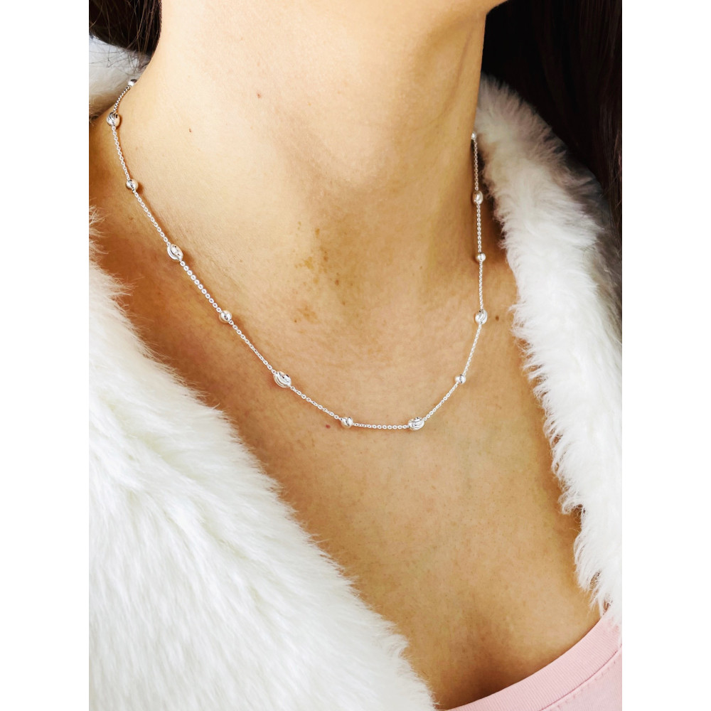 Ball 925 Silber Halskette Halsband Damen Kinder