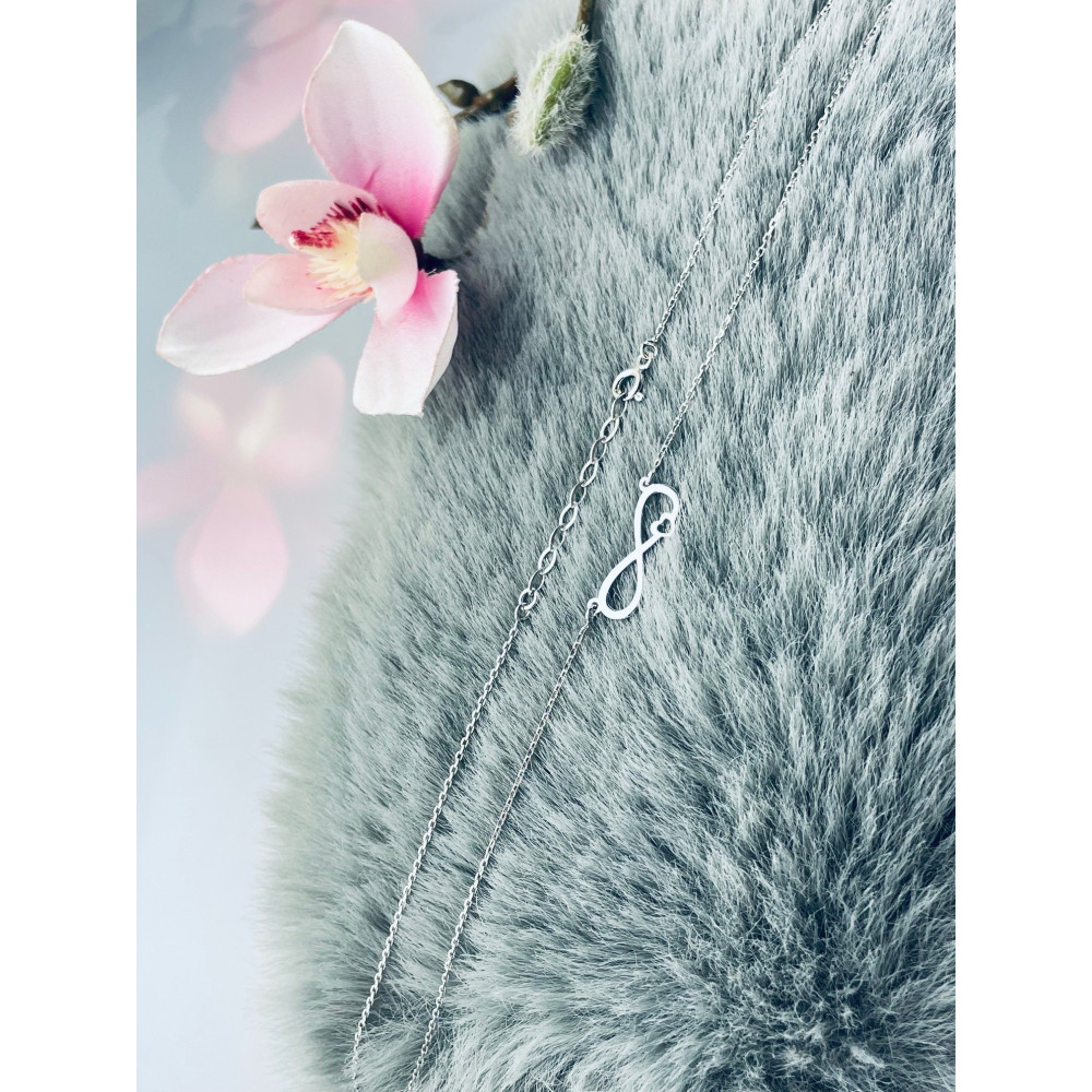 Herz Infinity 925 Silber Halskette Halsband Damen Kinder