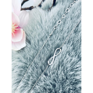 Infinity mit Zirkonia 925 Silber Halskette Halsband Damen Kinder