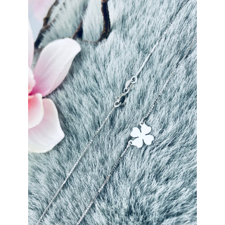 Kleeblatt 925 Silber Halskette Halsband Damen Kinder