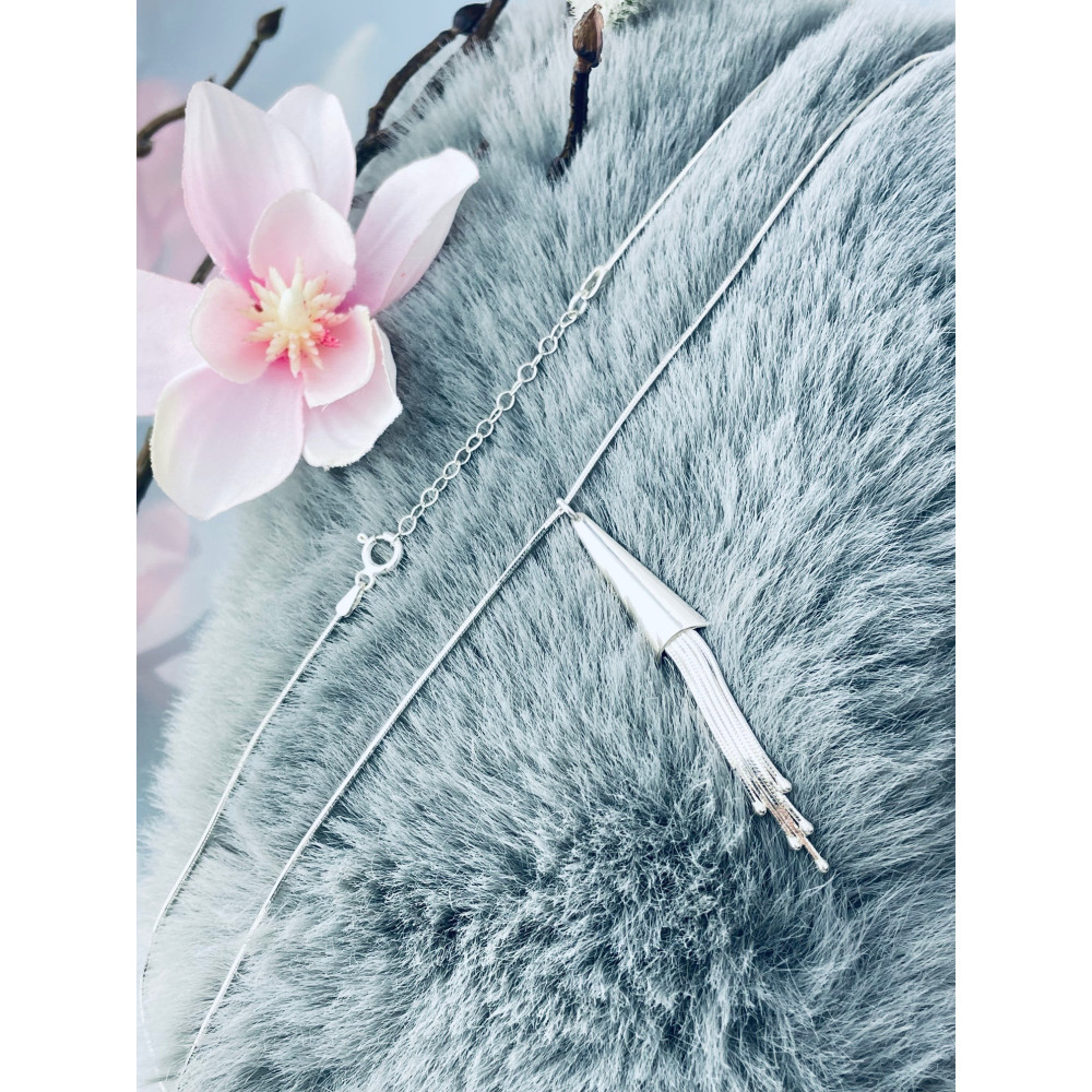 Qualle 925 Silber Halskette Halsband