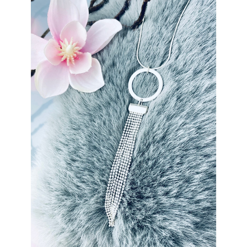 Kreis 925 Silber Halskette Halsband