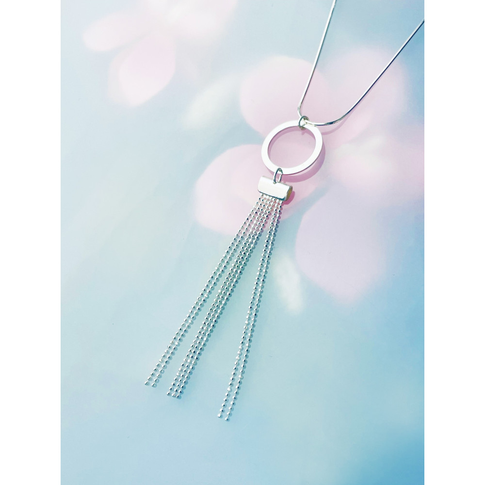 Kreis 925 Silber Halskette Halsband