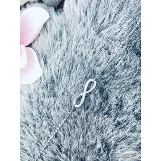 Infinity mit Zirkonia Armband 925 Silber Damen Kinder