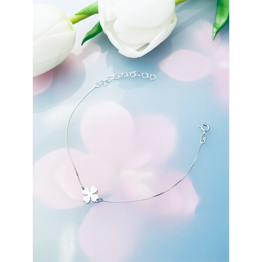 Kleeblatt Armband 925 Silber Damen Kinder