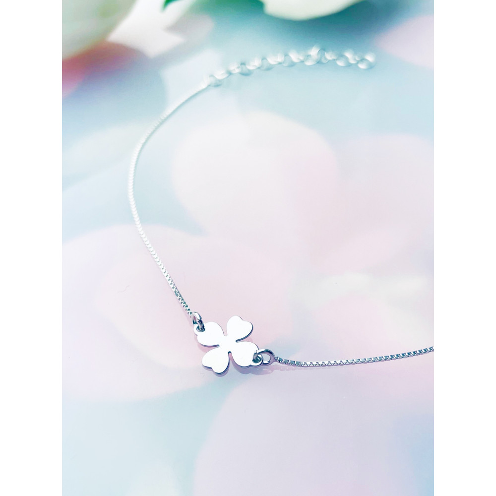 Kleeblatt Armband 925 Silber Damen Kinder