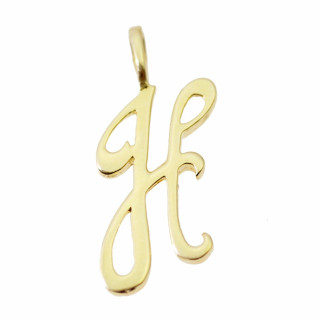 Złoty wisiorek zawieszka literka H