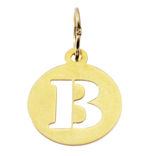 Złoty wisiorek zawieszka literka B