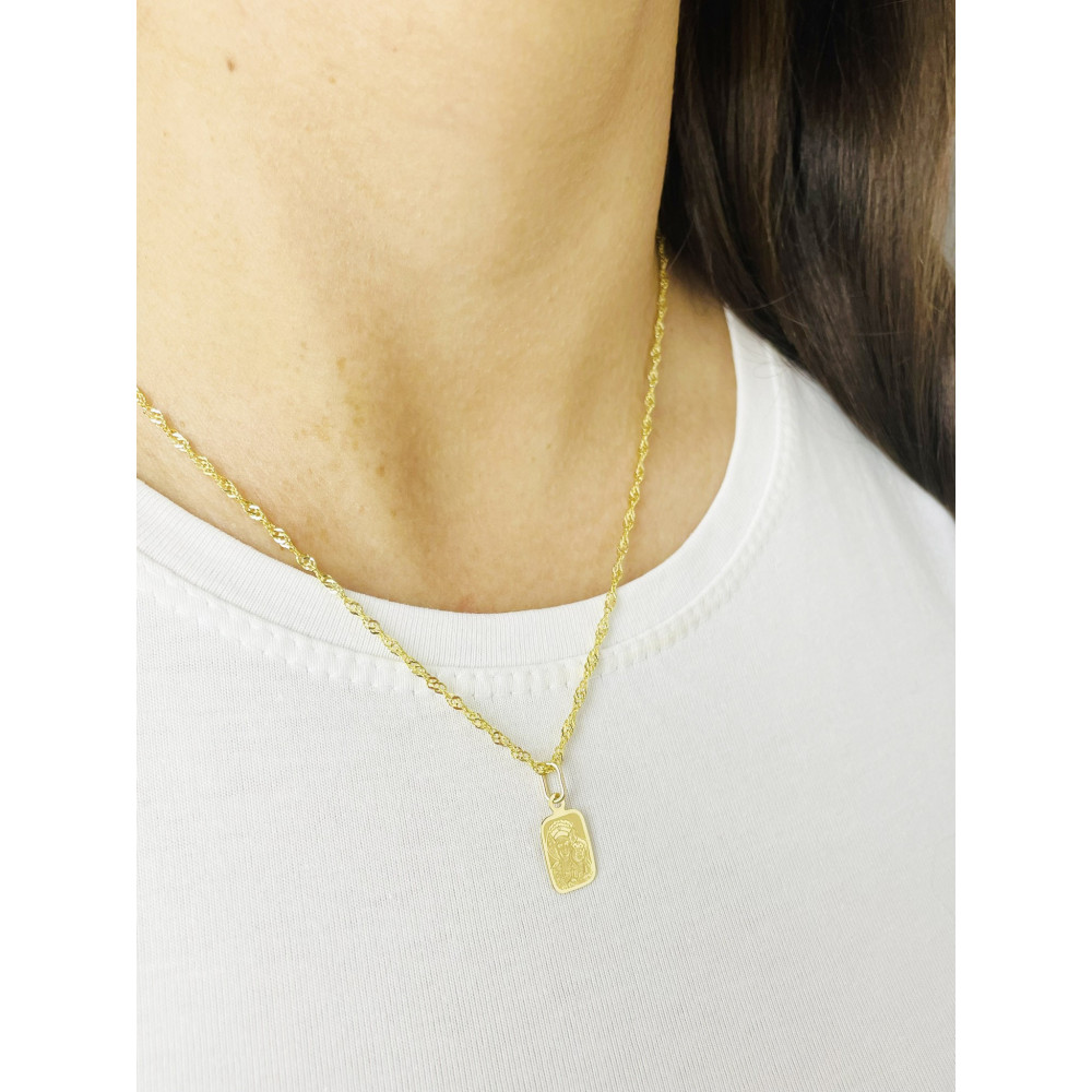 Złoty Medalik Zawieszka Matka Boska Częstochowska