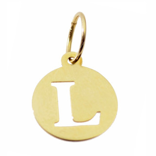 Złoty wisiorek zawieszka literka L