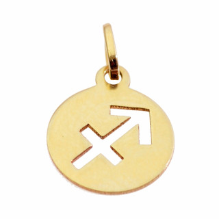 Złoty wisiorek zawieszka znak zodiaku strzelec