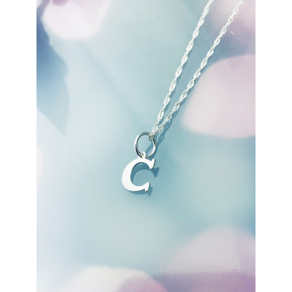 925 Silber Anhänger Buchstabe C Kettenanhänger