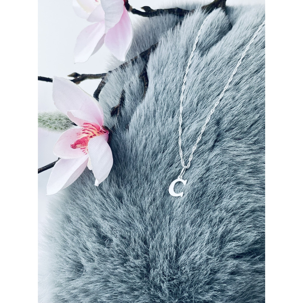 925 Silber Anhänger Buchstabe C Kettenanhänger