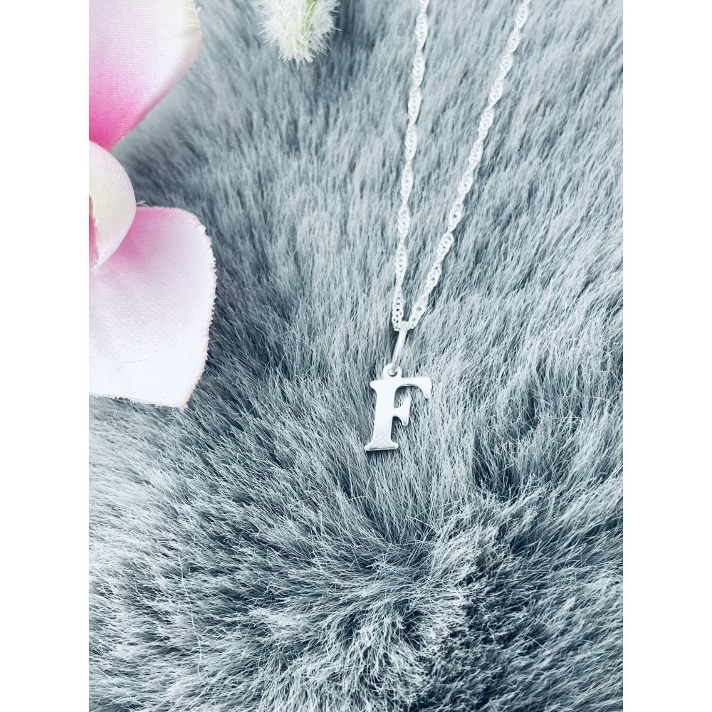 925 Silber Anhänger Buchstabe F Kettenanhänger