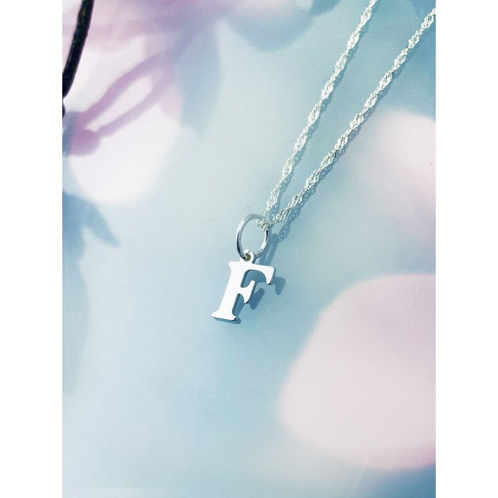 925 Silber Anhänger Buchstabe F Kettenanhänger