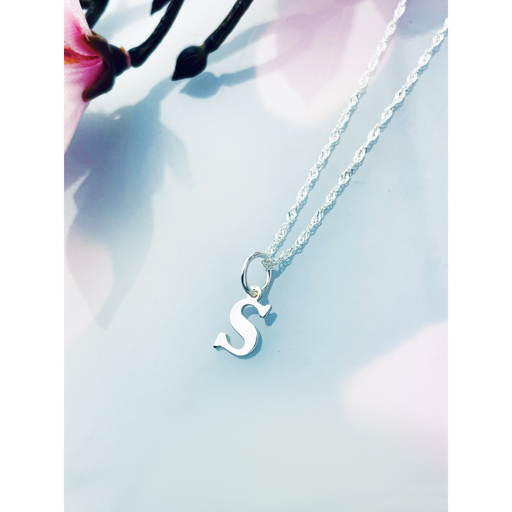 925 Silber Anhänger Buchstabe S Kettenanhänger