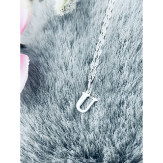 Sebrny wisiorek zawieszka literka U