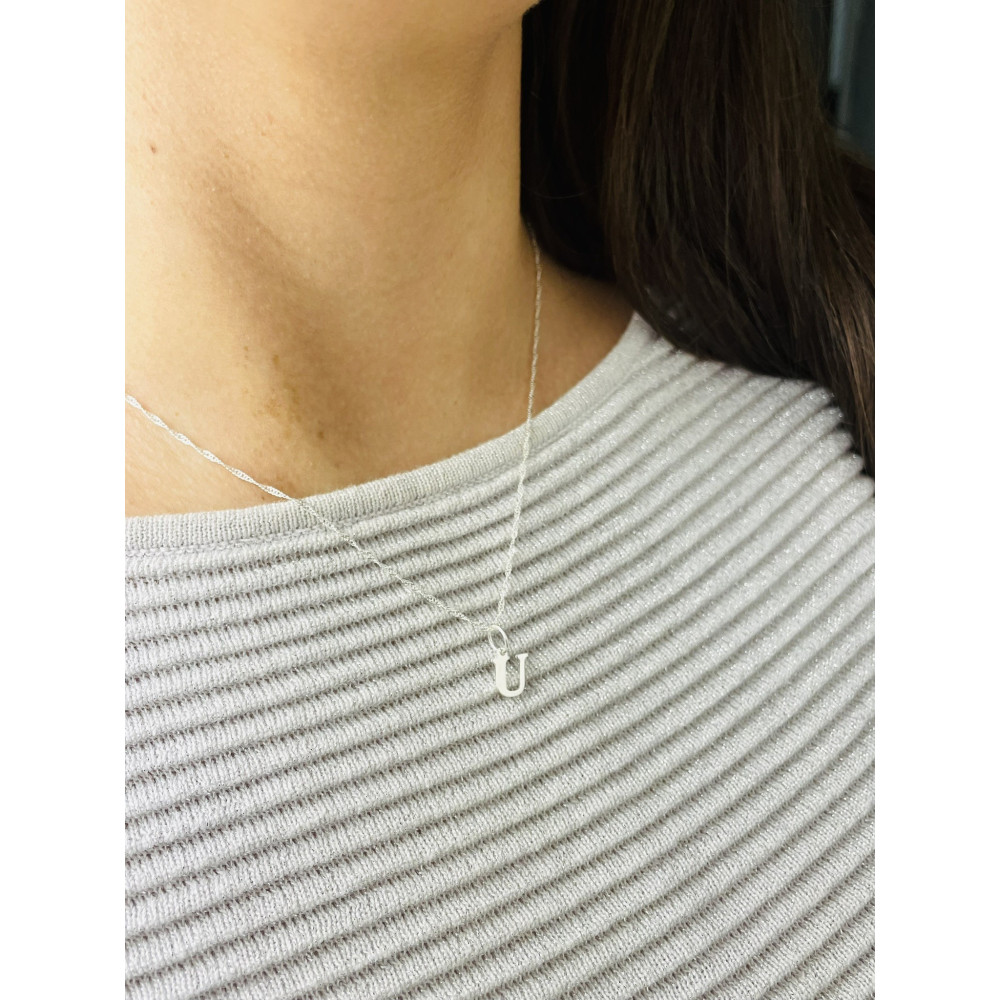 925 Silber Anhänger Buchstabe U Kettenanhänger