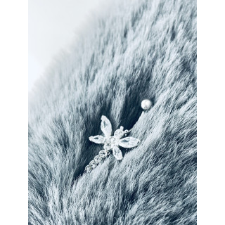 Libelle Bauchnabelpiercing Silber 925 Piercingschmuck Banana mit Zirkonia