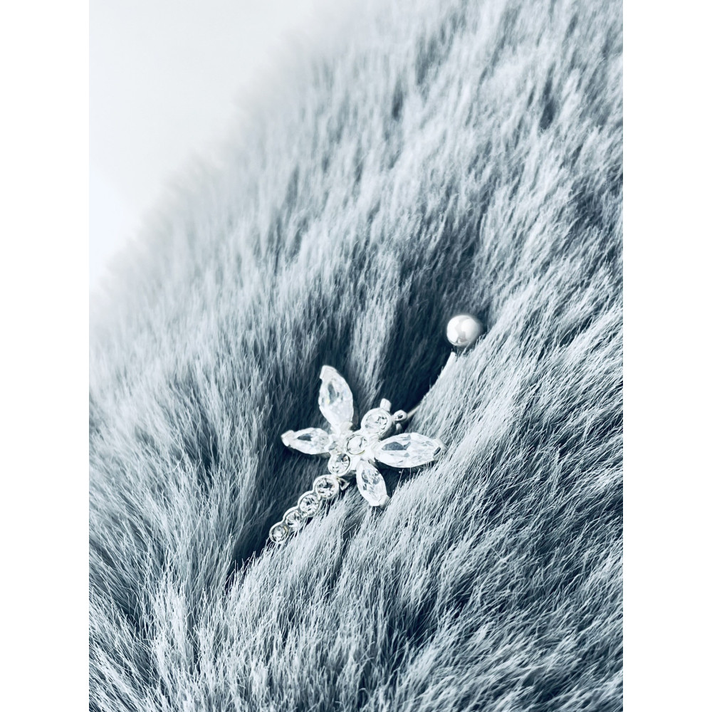 Libelle Bauchnabelpiercing Silber 925 Piercingschmuck Banana mit Zirkonia