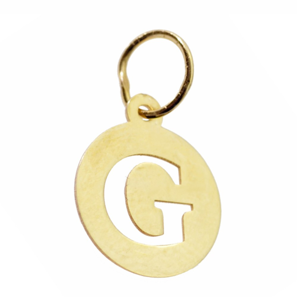 Złoty wisiorek zawieszka literka G
