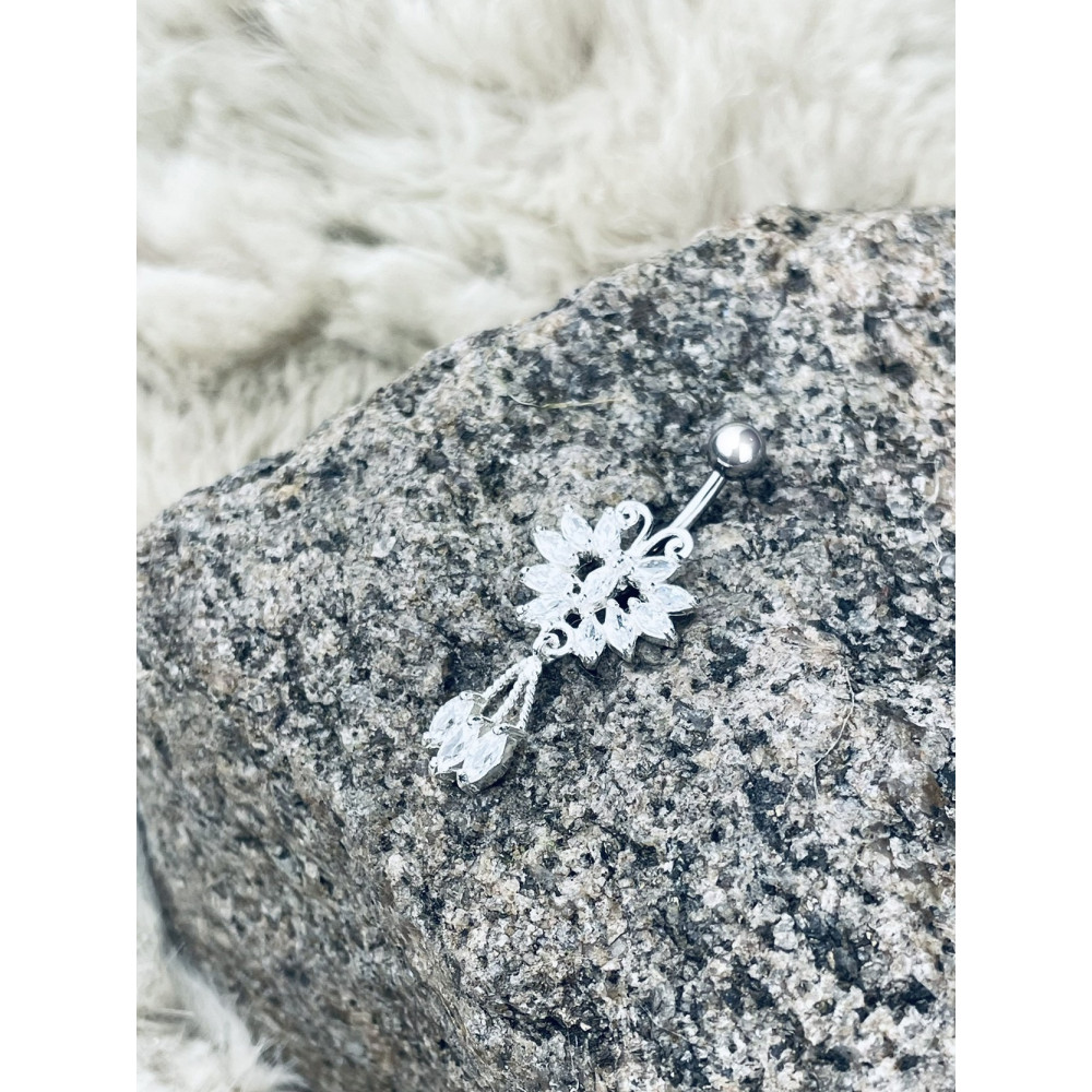 Schmetterling Bauchnabelpiercing Silber 925 Piercingschmuck Banana mit Zirkonia