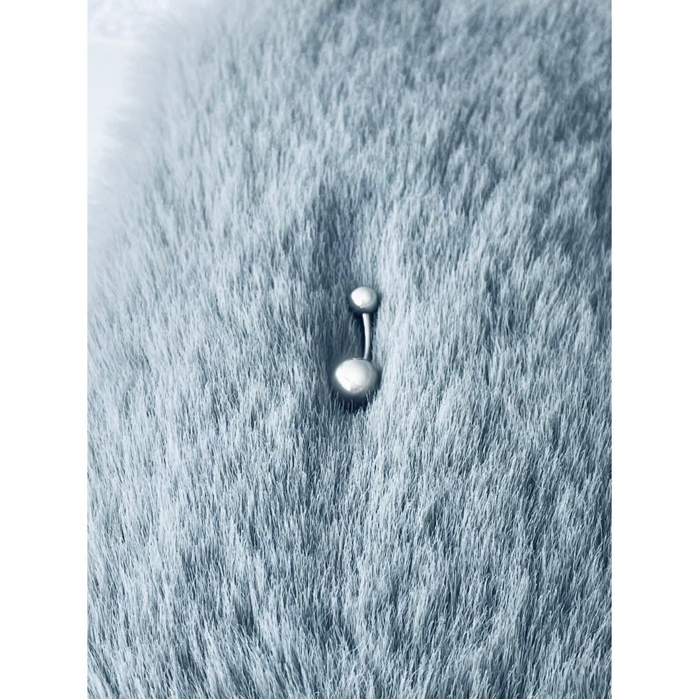 Ball Bauchnabelpiercing Silber 925 Piercingschmuck Banana mit Zirkonia