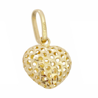 Złoty wisiorek zawieszka serce