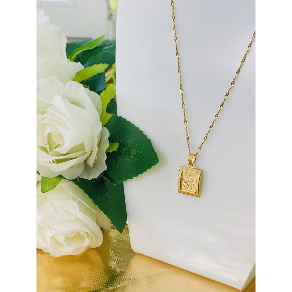 copy of Złoty wisiorek zawieszka rozeta ażurowa