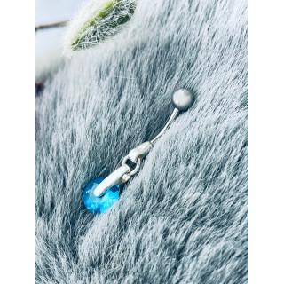 Bauchnabelpiercing Silber 925 Piercingschmuck Banana mit Zirkonia