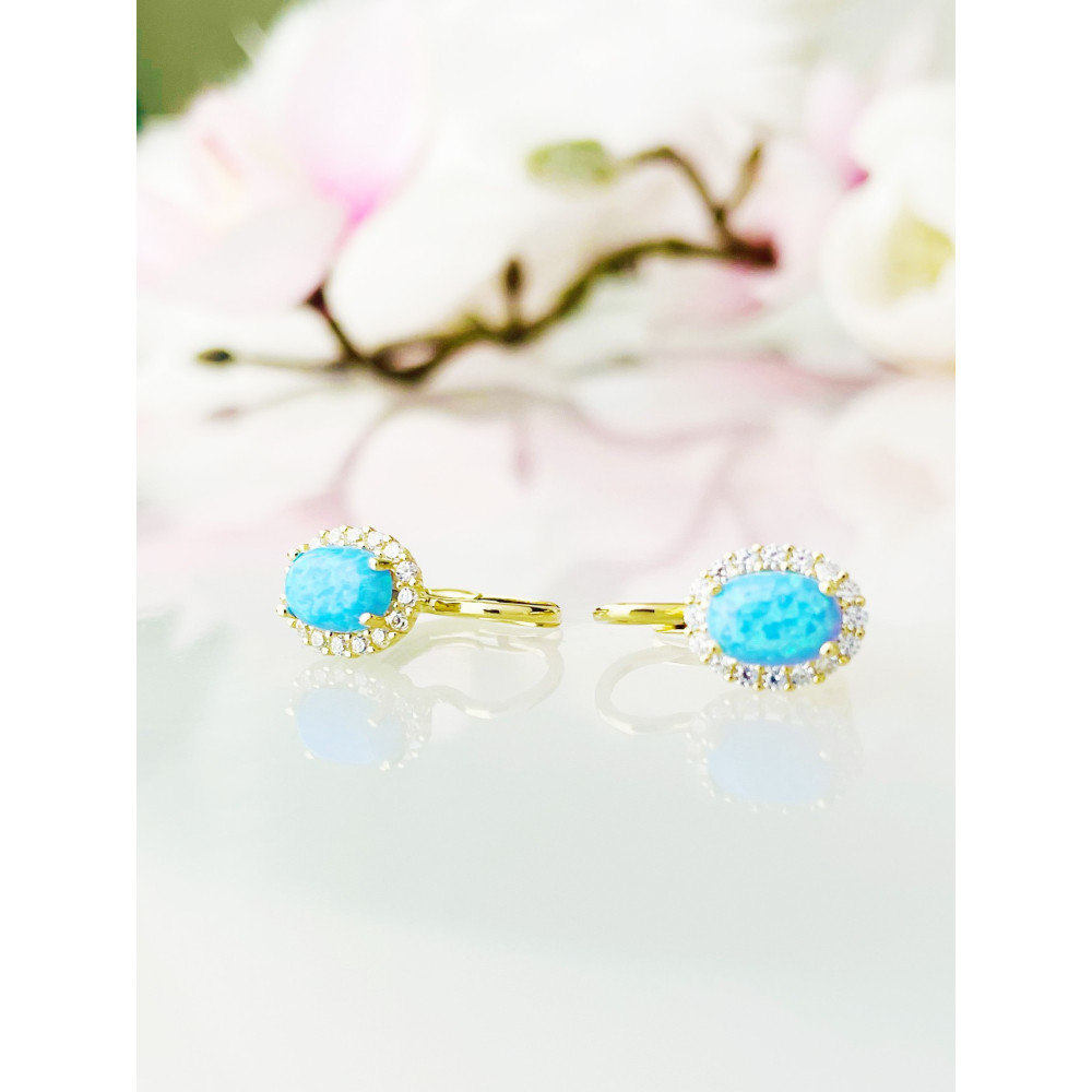 Ohrringe mit Zirkonia Ohrhänger Ohrstecker Ohrschmuck 585er 14KT Gelbgold