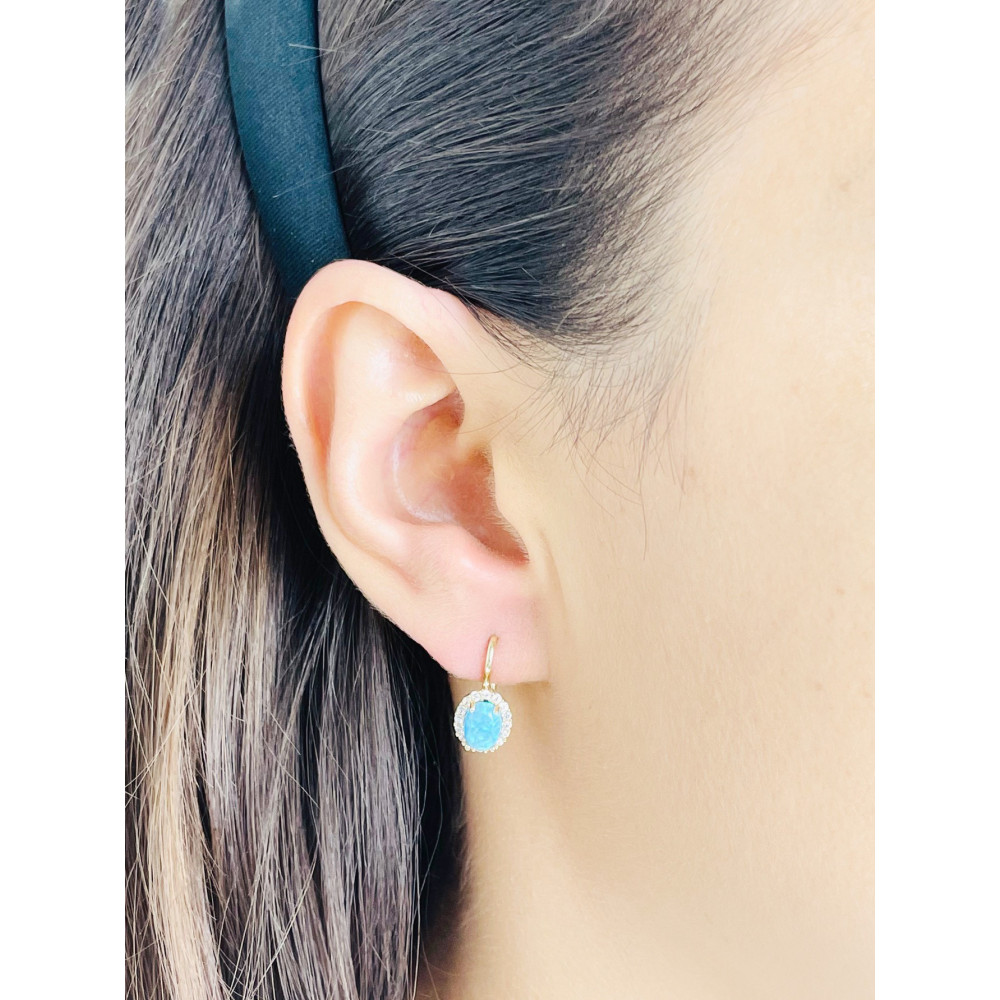 copy of Złote kolczyki wiszące patyczki