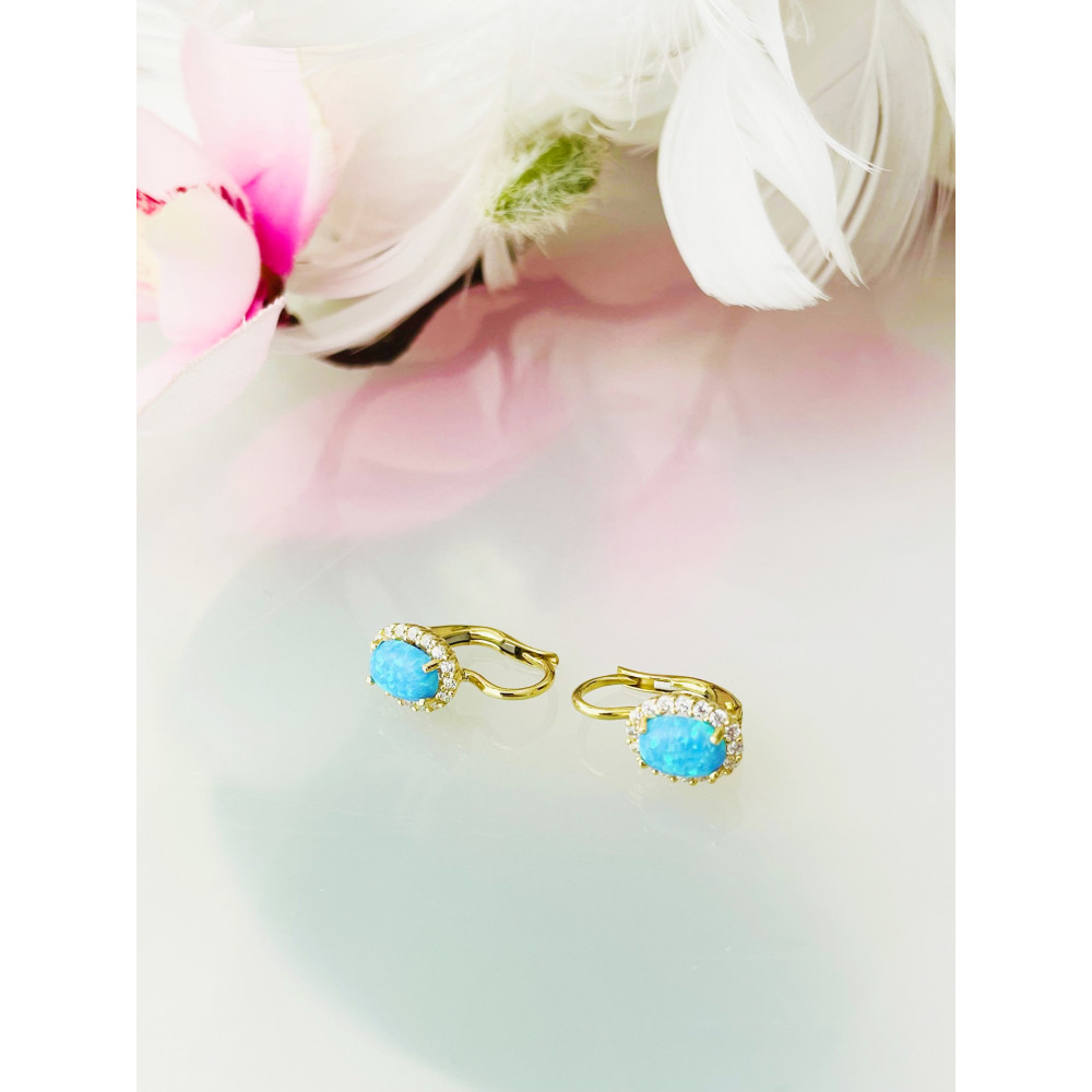 Ohrringe mit Zirkonia Ohrhänger Ohrstecker Ohrschmuck 585er 14KT Gelbgold