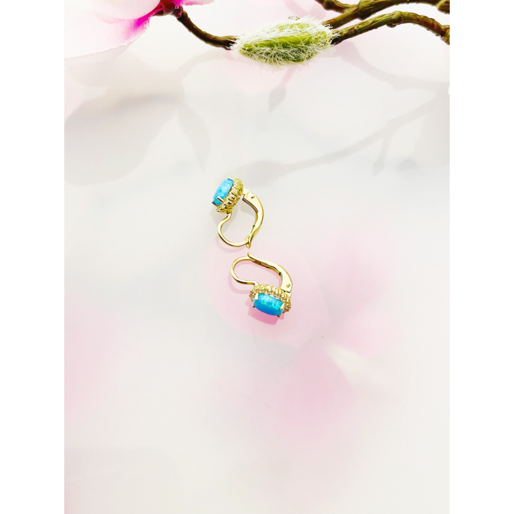 Ohrringe mit Zirkonia Ohrhänger Ohrstecker Ohrschmuck 585er 14KT Gelbgold