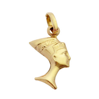 Złoty wisiorek zawieszka Nefretete