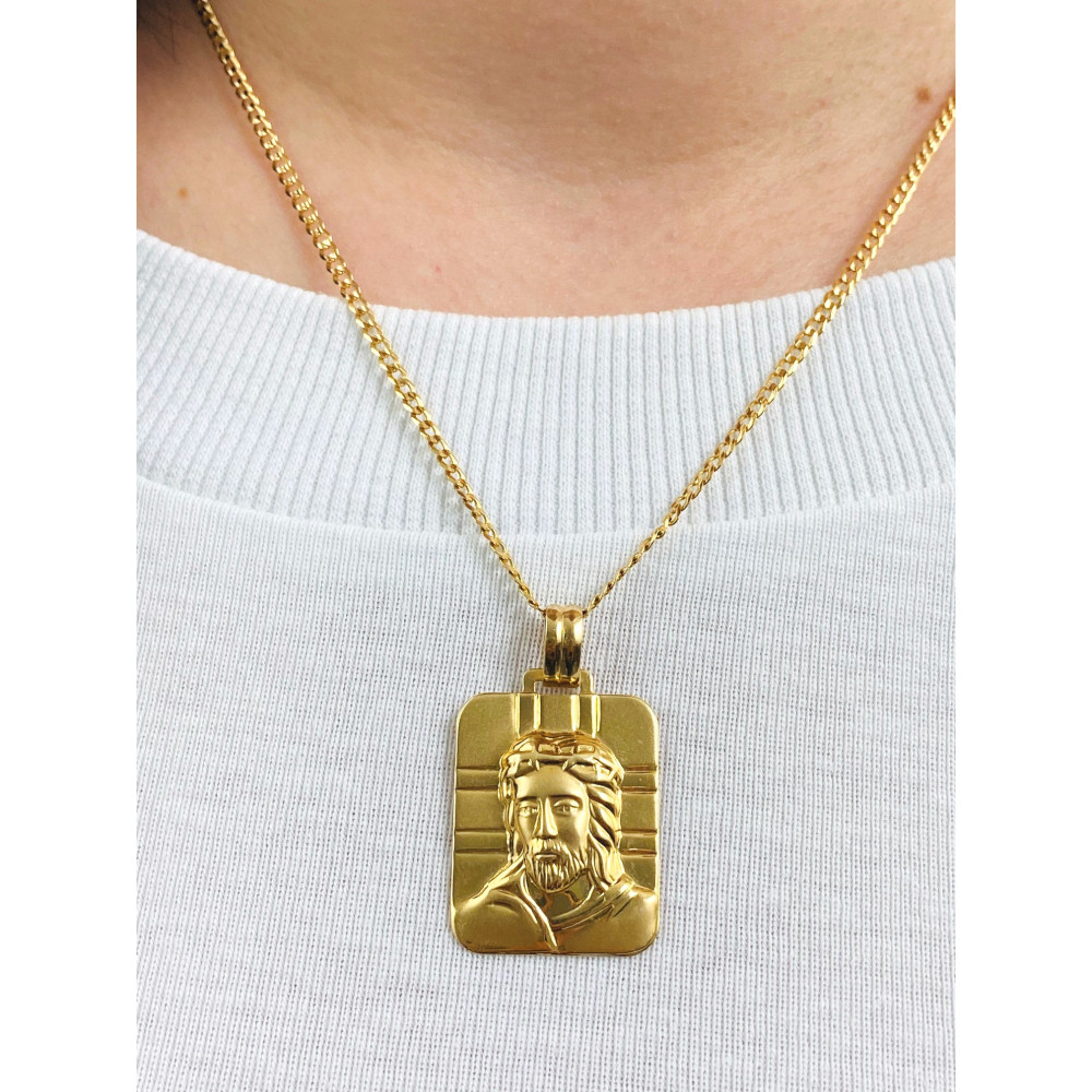 Złoty Medalik Zawieszka Pan Jezus