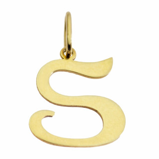 Złoty wisiorek zawieszka literka S
