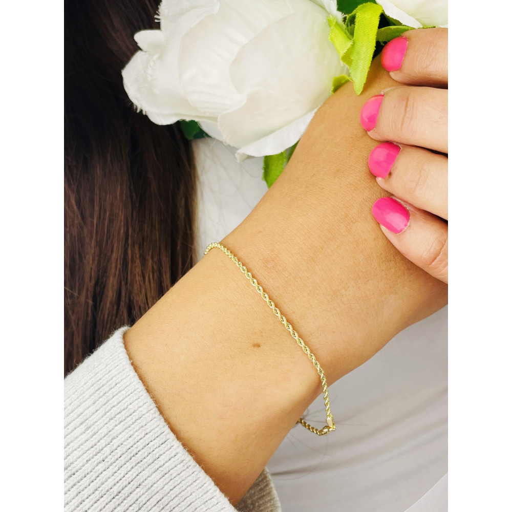 Diamondi Damen Goldarmband Rope Armbänder Kord Magic