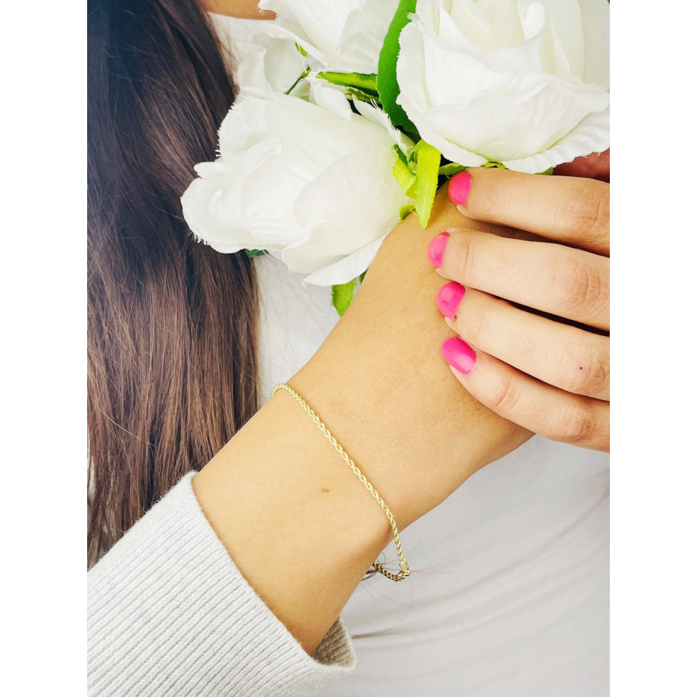 Diamondi Damen Goldarmband Rope Armbänder Kord Magic