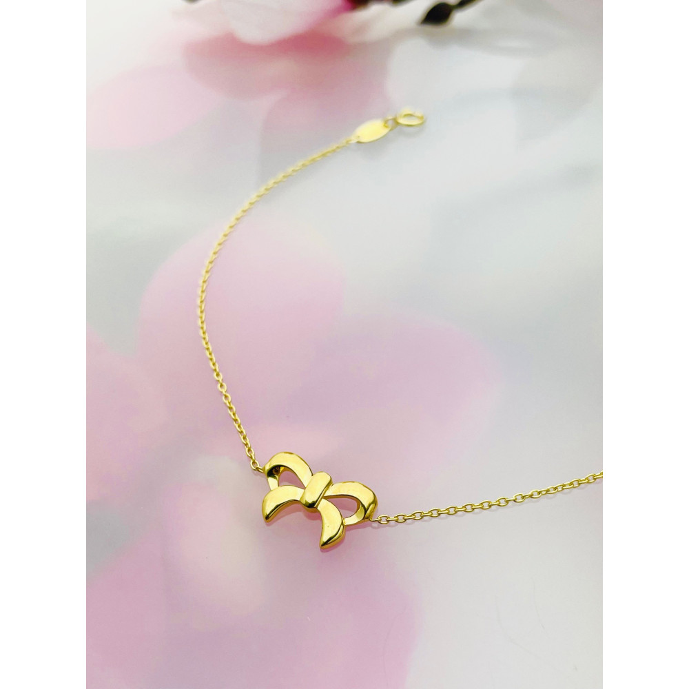 Schleife Damen Goldarmband Armband Armkette Gelbgold 8KT 333er