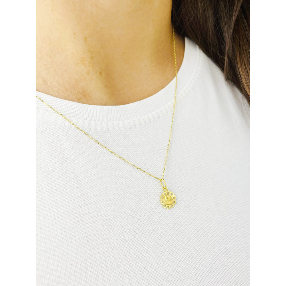 Anhänger Madonna Maria mit Jesuskind Goldanhänger + Goldkette