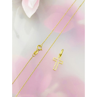 Goldanhänger Kettenanhänger Gold Anhänger Kreuz Goldkreuz Gelbgold 333er 8KT + Goldkette