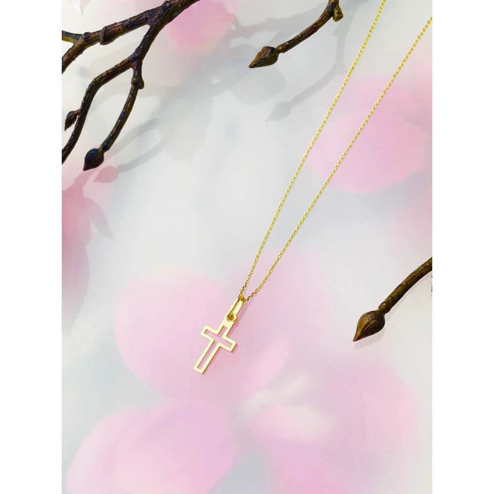 Goldanhänger Kettenanhänger Gold Anhänger Kreuz Goldkreuz Gelbgold 333er 8KT + Goldkette